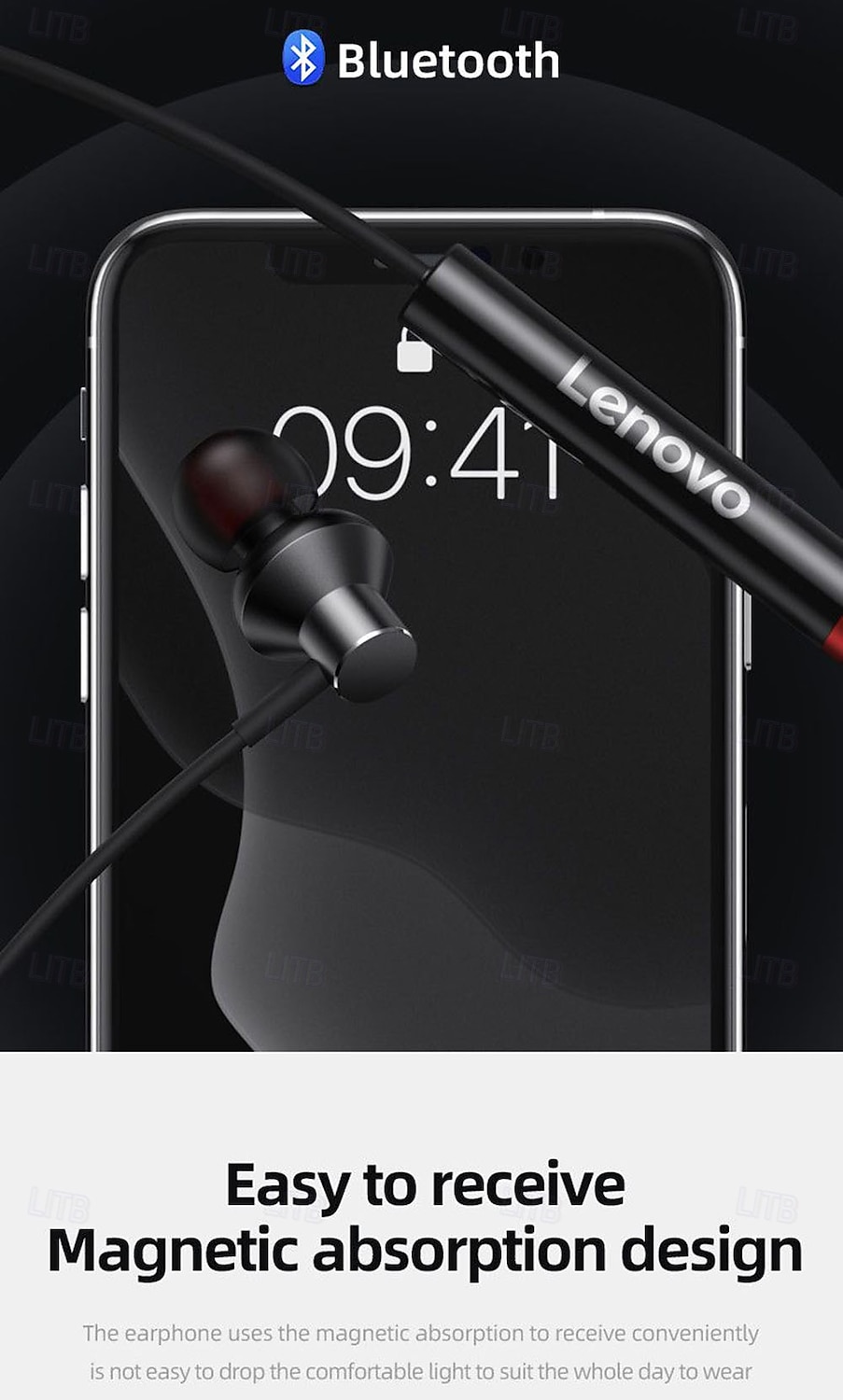 Lenovo Wireless Neckband Headphones, Bluetooth 5.0 Sport Earbuds with Mic, Noise Cancelling In-Ear Earphones, Sweatproof Magnetic Buds for Workout Gym Running, Thinkplus Audio, HiFi Stereo 2026 - $14.99 –P14