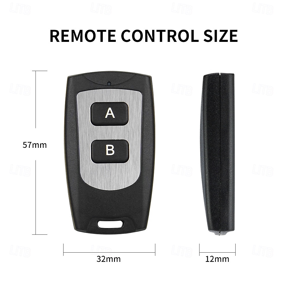 DC 12V 24V 36V 48V Wireless Remote Control Switch, High Power Relay Receiver with 2-Button RF Transmitter for LED Lights, Water Pumps, Motors, Gate Openers, Industrial Equipment, DIY Projects 2026 - $12.99 –P6