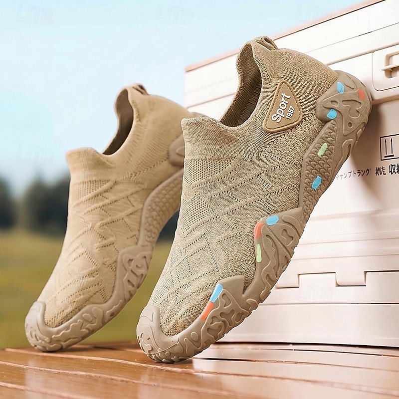 Men's Beige Outdoor Sneakers – Lightweight Breathable Walking Shoes, Non-Slip Comfort Footwear for Hiking, Travel, Camping and Everyday Wear 2026 - $34.99 –P2