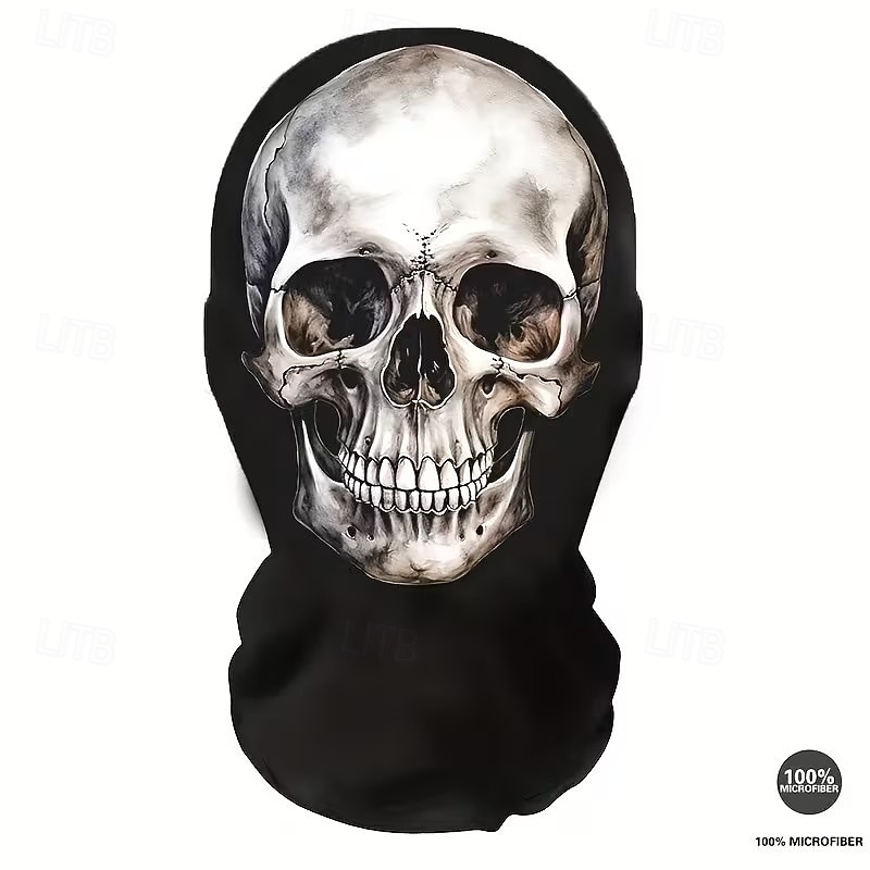 Mască de craniu de Halloween, mască de costum de schelet înfricoșătoare cu față completă, cu deschideri respirabile pentru ochi, recuzită de cosplay horror pentru adulți, casă bântuită, petrecere de 2026 - $9.99 –P5