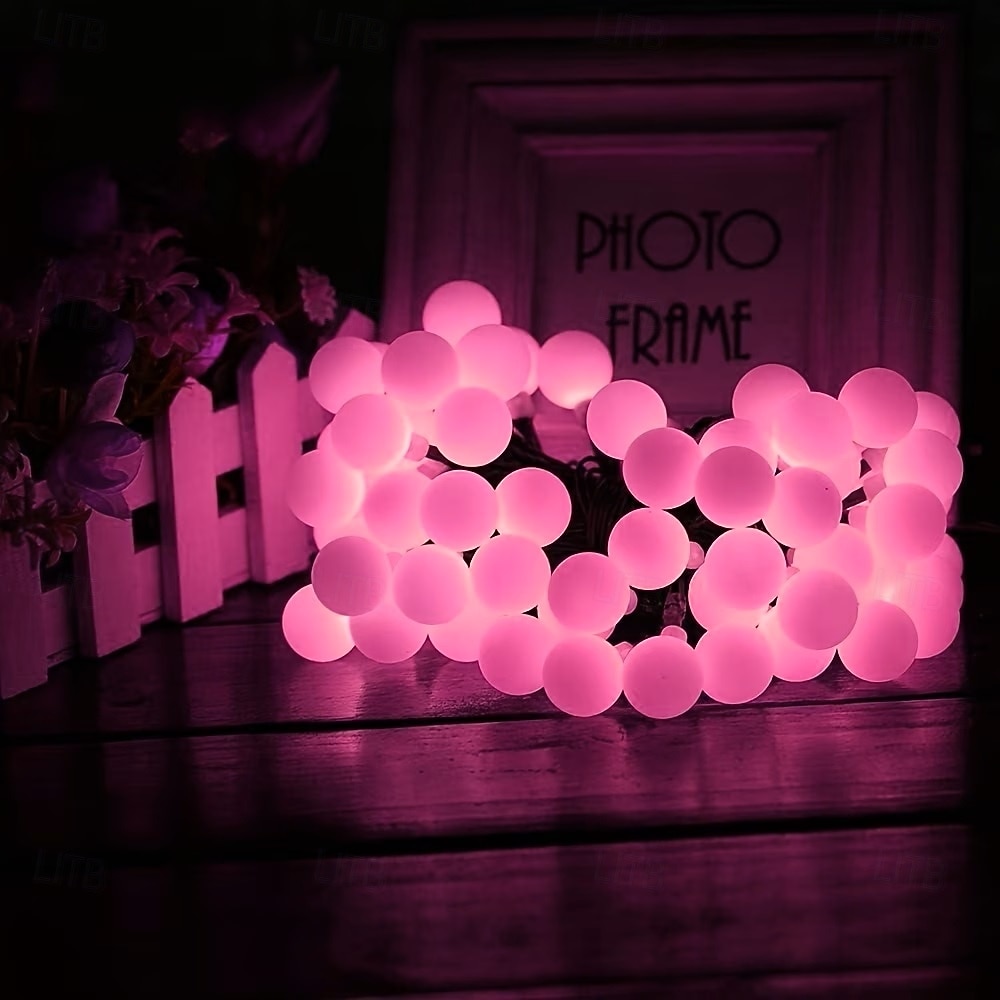 Ghirlanda luminosa solare con globo, 5 m 20 LED, 7 m 50 LED, 12 m 100 LED, luci fatate impermeabili per esterni, ideali per giardino, patio, matrimoni, campeggio, feste, Natale e Halloween. del 2026 a $12.99 –P13