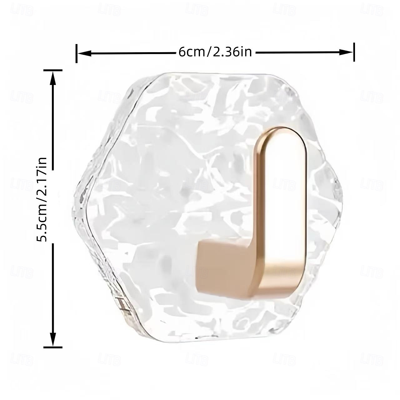15/20 PCS Water Ripple Hexagonal Self Adhesive Hooks, No-Drill Waterproof Wall Hooks for Bathroom Kitchen, Heavy Duty Acrylic Glacier Ripple Hook for Towels Keys & Home Decor 2026 - $11.99 –P4