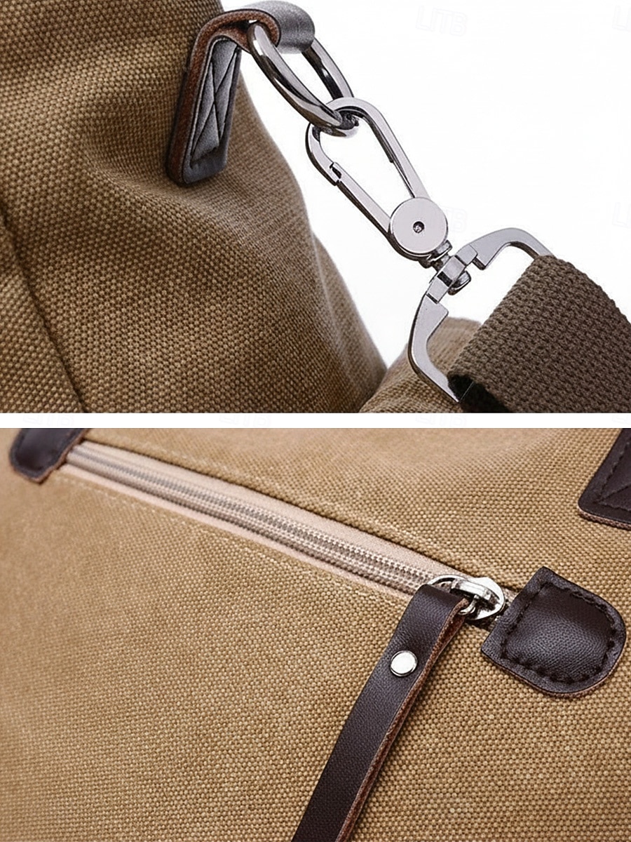Men's Canvas Multi-Pocket Large Capacity Tote Messenger Bag, Adjustable Shoulder Strap Casual Work Travel Crossbody Bag, Multi-Color Utility Shoulder Bag for Daily Commute 2026 - $29.99 –P8