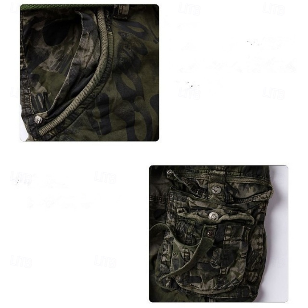 Men's Comfort Waist Tactical Cargo Cargo Shorts Shorts Casual Shorts Multi Pocket Flap Pocket Camouflage Windproof Wearable Knee Length Casual Outdoor Streetwear Fashion Streetwear Blue Army Green 2026 - $37.99 –P6
