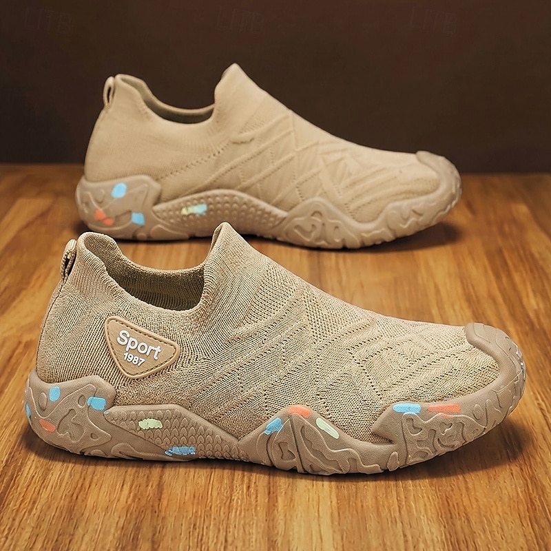 Men's Beige Outdoor Sneakers – Lightweight Breathable Walking Shoes, Non-Slip Comfort Footwear for Hiking, Travel, Camping and Everyday Wear 2026 - $34.99 –P4