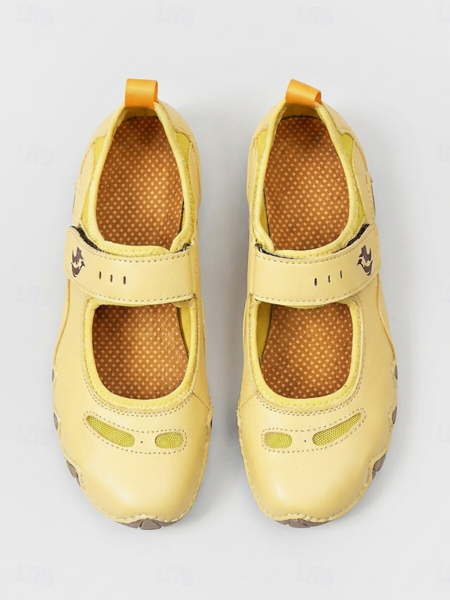 Women's Yellow Mary Jane Sport Shoes – Breathable Walking Shoes