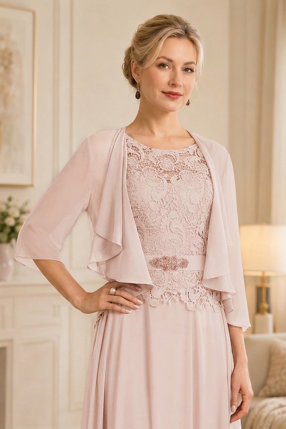 scialli per ospiti di nozze avvolgere le donne impacchi per la madre puro elegante chiffon a mezza manica impacchi da sposa con balze per la festa primaverile&amp; estate del 2026 a $45.99 –P16