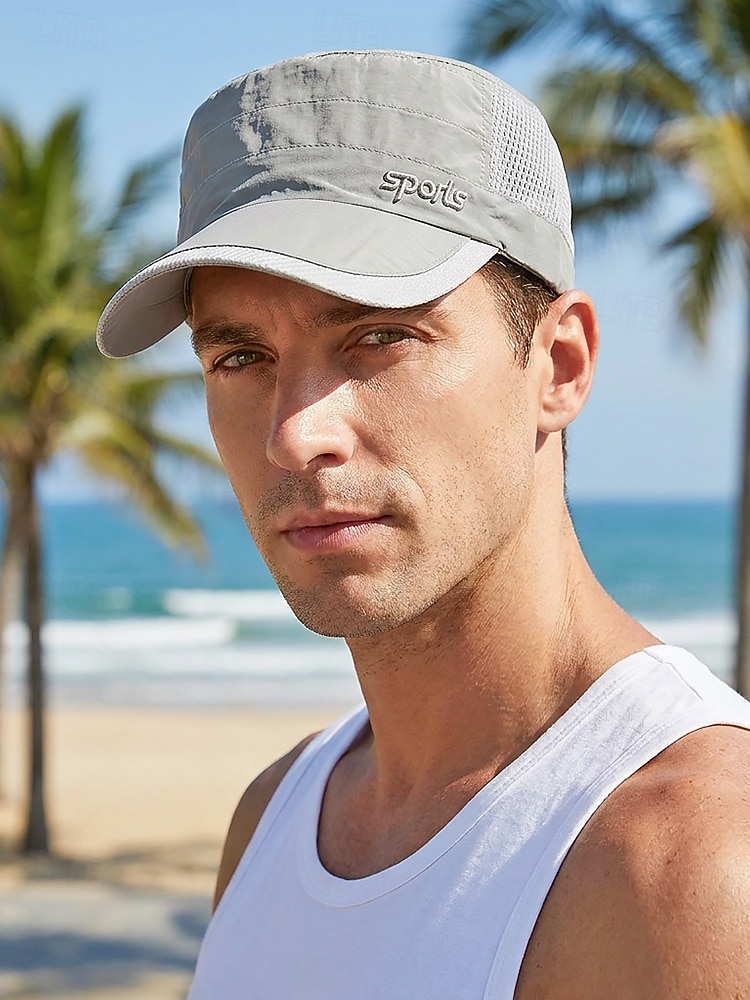 Gorra militar de malla transpirable para hombre, de secado rápido, de poliéster, ajustable, para actividades al aire libre, verano, pesca, senderismo, viajes, golf, varios colores. 2026 - $14.99 –P4