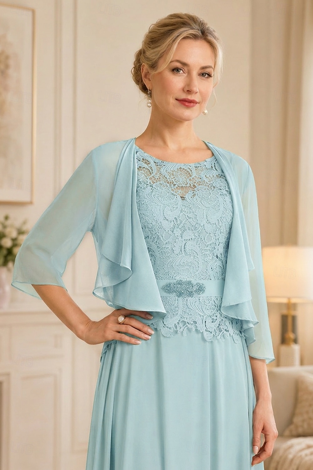 scialli per ospiti di nozze avvolgere le donne impacchi per la madre puro elegante chiffon a mezza manica impacchi da sposa con balze per la festa primaverile&amp; estate del 2026 a $45.99 –P20