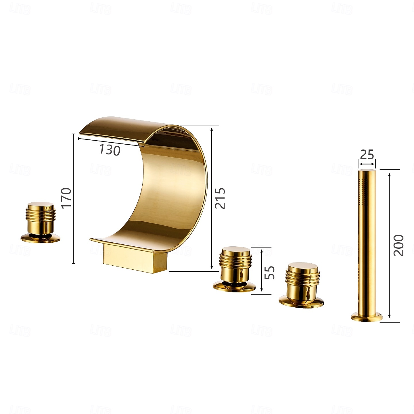 Bathtub Faucet - Retro Vintage Electroplated Roman Tub Ceramic Valve Bath Shower Mixer Taps 2026 - $594.29 –P8