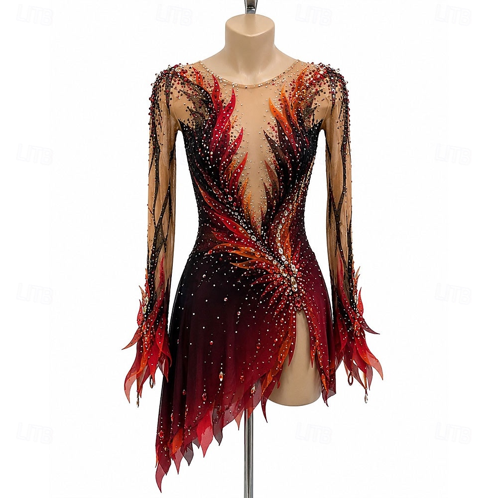 skating dress red 640 Red skating dress ideas
