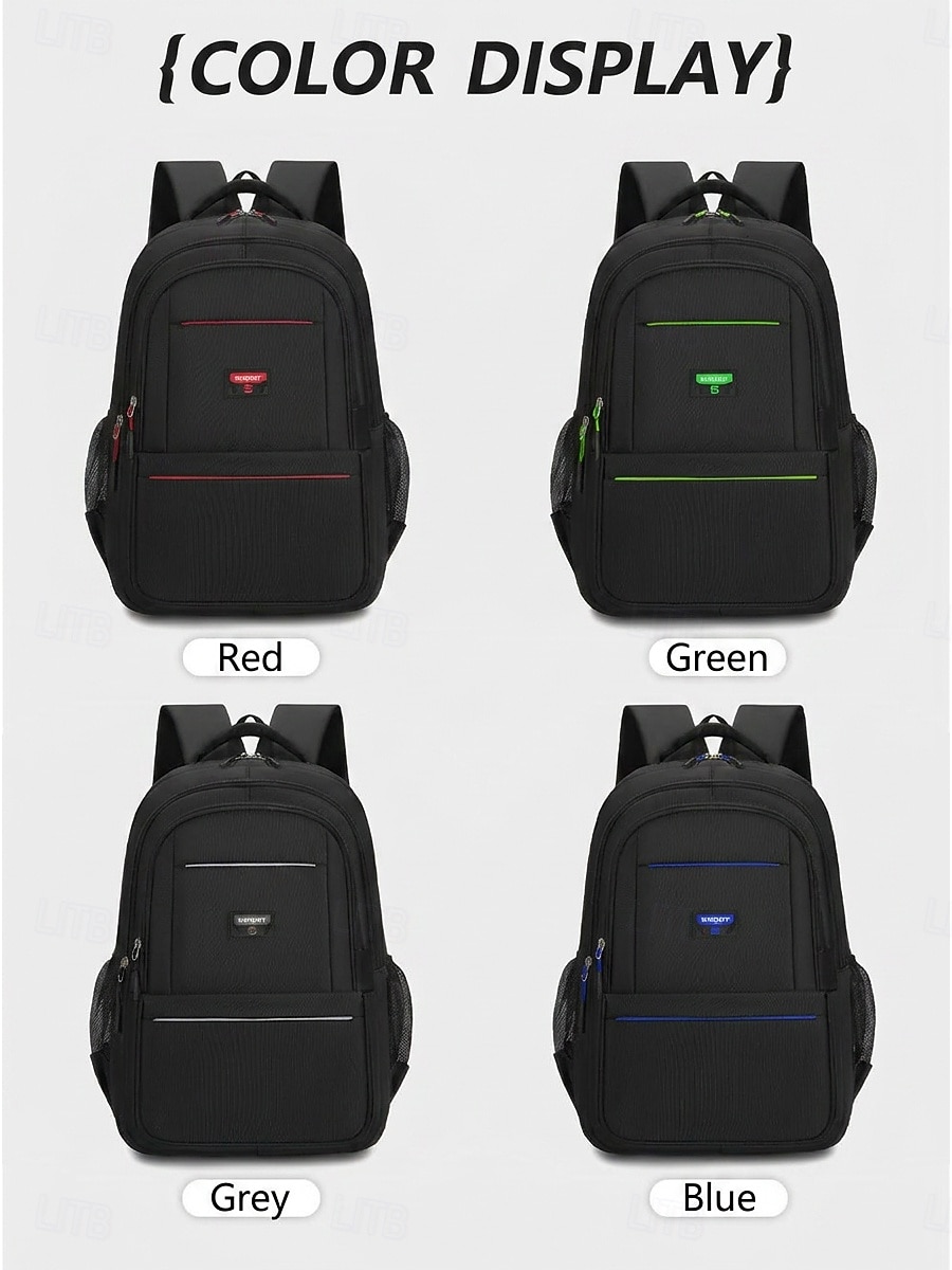 Sac à dos noir pour homme, idéal pour le travail et les études, grande capacité, avec de multiples poches, résistant et doté de bretelles confortables. de 2026 ? $26.99 –P1