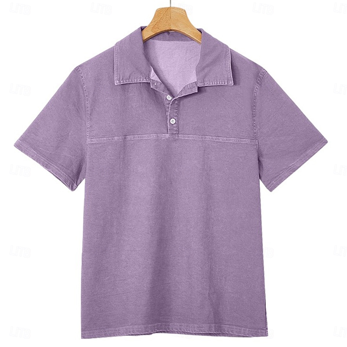 SoftFade™ Men's Acid Wash Shirt Cotton Polo Shirt Casual Business Lapel Classic Short Sleeve Fashion Basic Solid Color Buttons Washed Summer Spring Regular Fit Blue Black Light Green Pink Navy 2026 - $32.99 –P8
