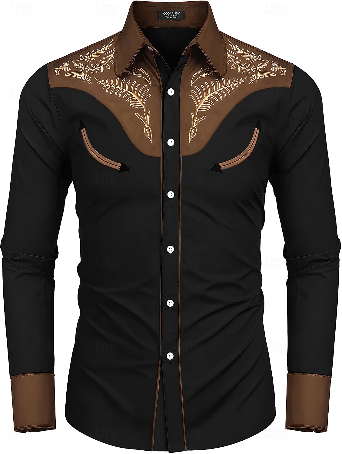 Clássico Retro Vintage Blusa / Camisa Cowboy do Oeste 3D Fantasia Homens Baile de Máscaras Dia a Dia Festa de Solteira Adulto Camisa de 2026 por $21.99 –P2