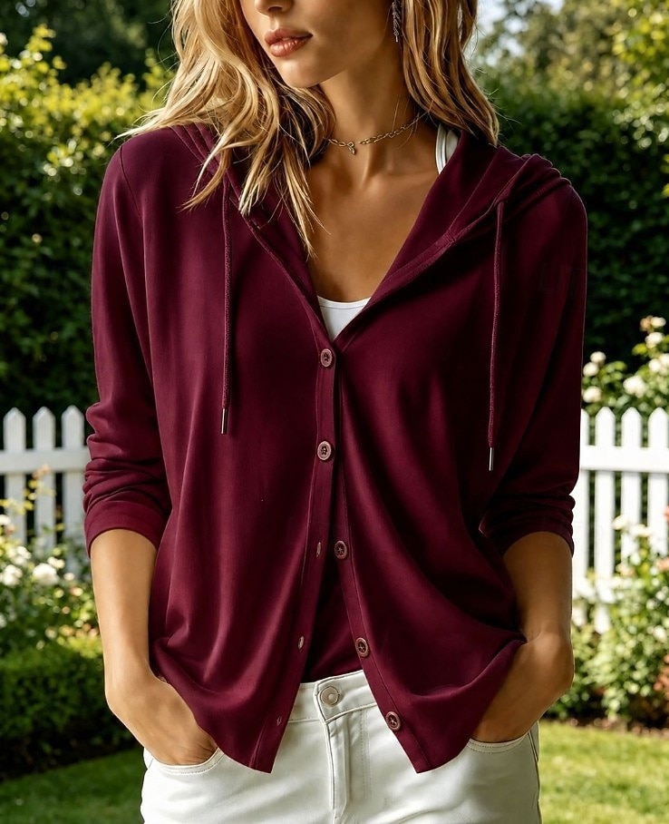 Per donna Felpe con cappuccio Elegante Abbigliamento Sportivo Moderno Manica Lunga Con Cappuccio Top lunghi Casuale Streetwear Abbigliamento Quotidiano Bianco Giallo Rosso Verde Beige Estate Primavera del 2026 a $24.99 –P3