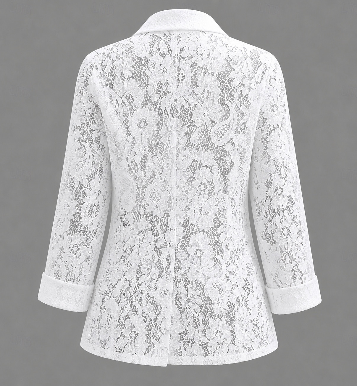 Women's Shirt Jacket Casual Jacket Lace Jacket Lightweight Lace Open Front Elegant Embroidery Casual Weekend Open Front Regular Shawl Collar Regular Fit Long Sleeve Outerwear Black White Summer Spring 2026 - $27.99 –P5