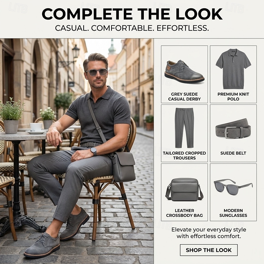 Stivali casual minimalisti alti da uomo, scarpe stringate urbane moderne per uomo, stile street pulito per ufficio, viaggi, passeggiate e uso quotidiano del 2026 a $59.99 –P1