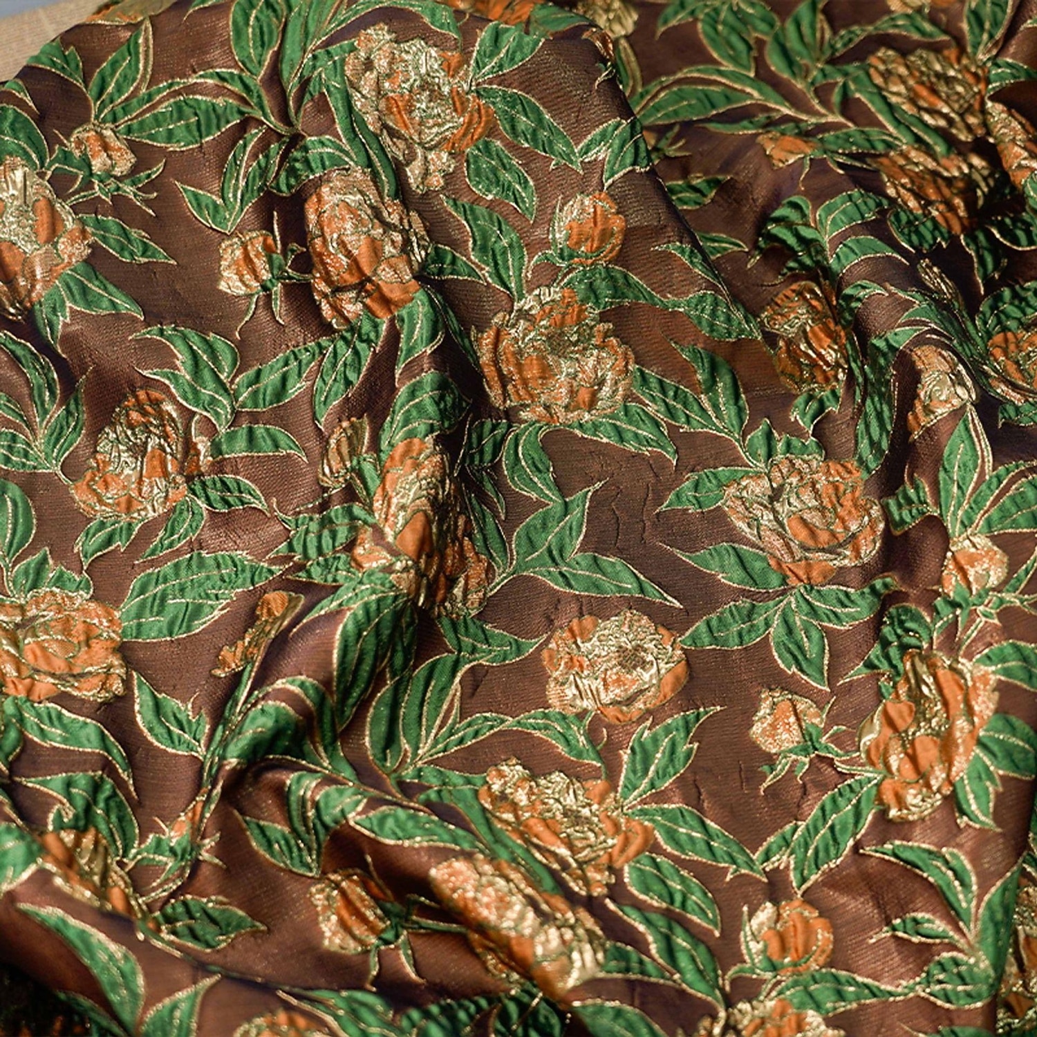 Krój A Sięgająca podłoża Do kostki Sukienka koktajlowa Elegancja Zabytkowe Kwiaty Krótki rękaw Łódeczka Ślub Formalny Żakard Lejący dekolt na plecach z Plisy Koraliki Haft 2026 - $171.99 –P5
