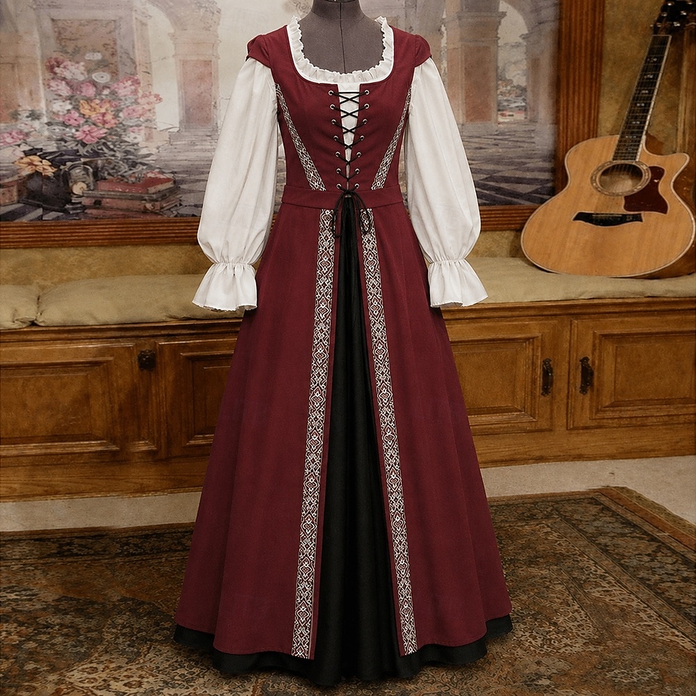 Retro / vintage Victoriansk Medeltida kostymer Klänningar Blus / Skjorta Maskerad Lady Viking Främling Plusstorlekar Maskeradkläder Dam Kunglig Halloween Karnival Maskerad Fest Halloween Vuxna Blus 2026 - $68.99 –P5