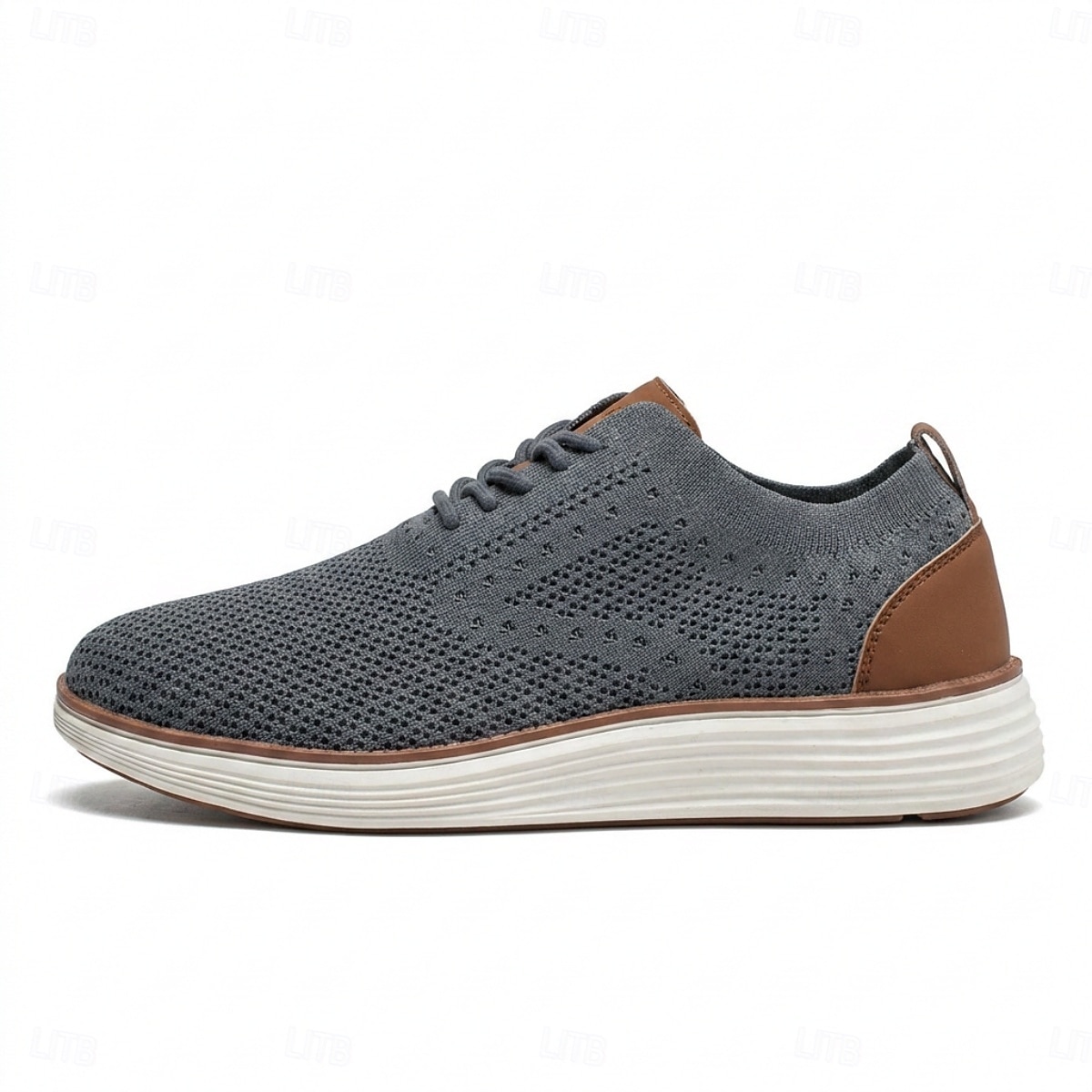 Pantofi sport casual business pentru bărbați, respirabili, tricotați, cu șireturi, ușori și confortabili, pentru birou, călătorii, plimbări zilnice, ținute smart casual și weekend 2026 - $69.99 –P18