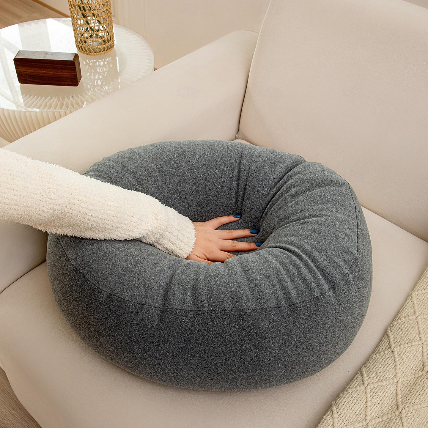 Ultra Soft Suede Pebble Throw Pillow, Fluffy Rock Shaped Floor Seating Cushion, Cute Novelty Stone Hugging Pillow for Sofa, Bedroom & Home Decor 2026 - $66.99 –P12