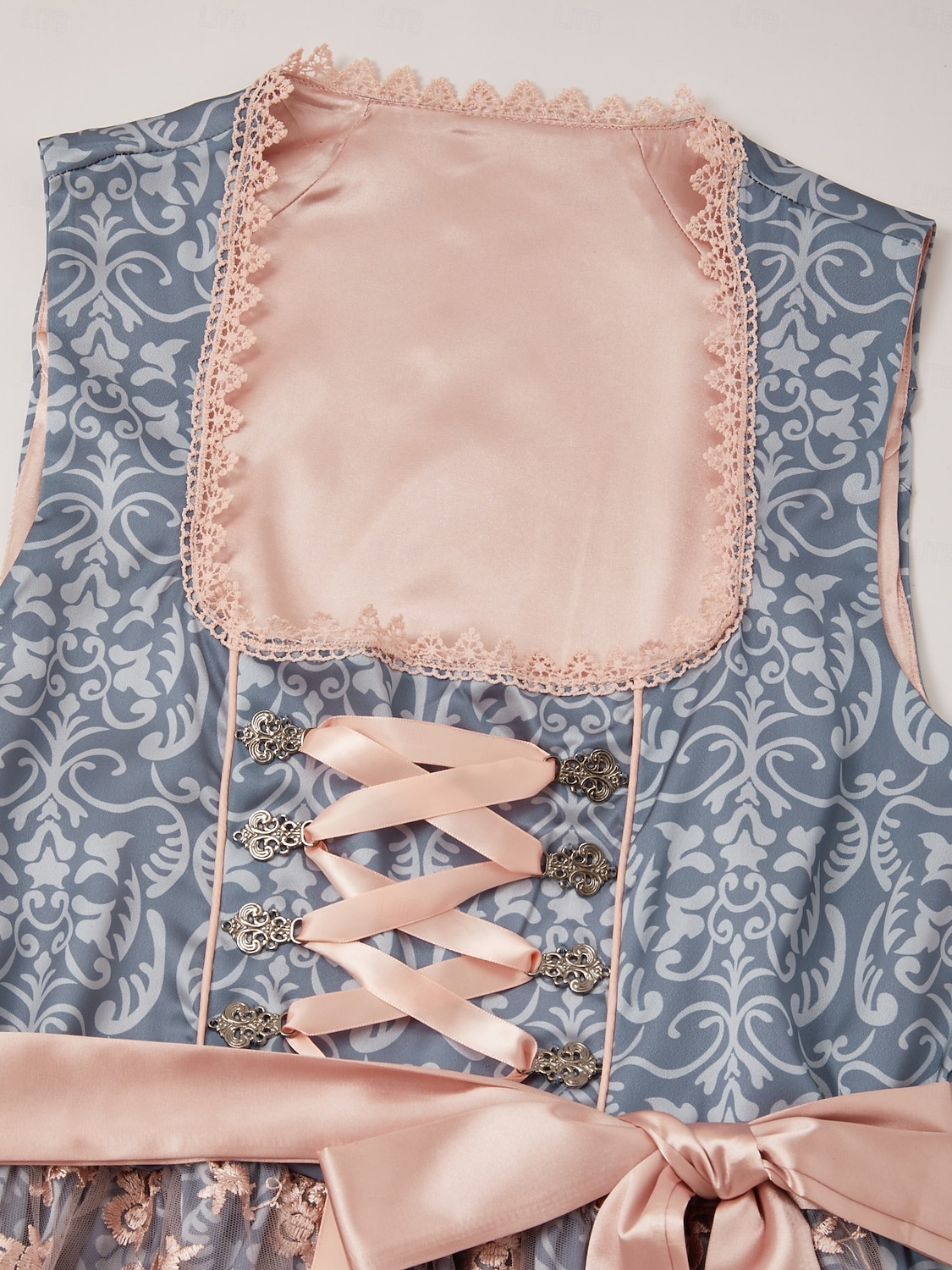 Oktoberfest Dirndl Dress Midi Length Lace Maid Romantic Bavarian Munich Wiesn Women's Traditional Style Cloth Without Blouse (60CM) 2026 - $72.99 –P4