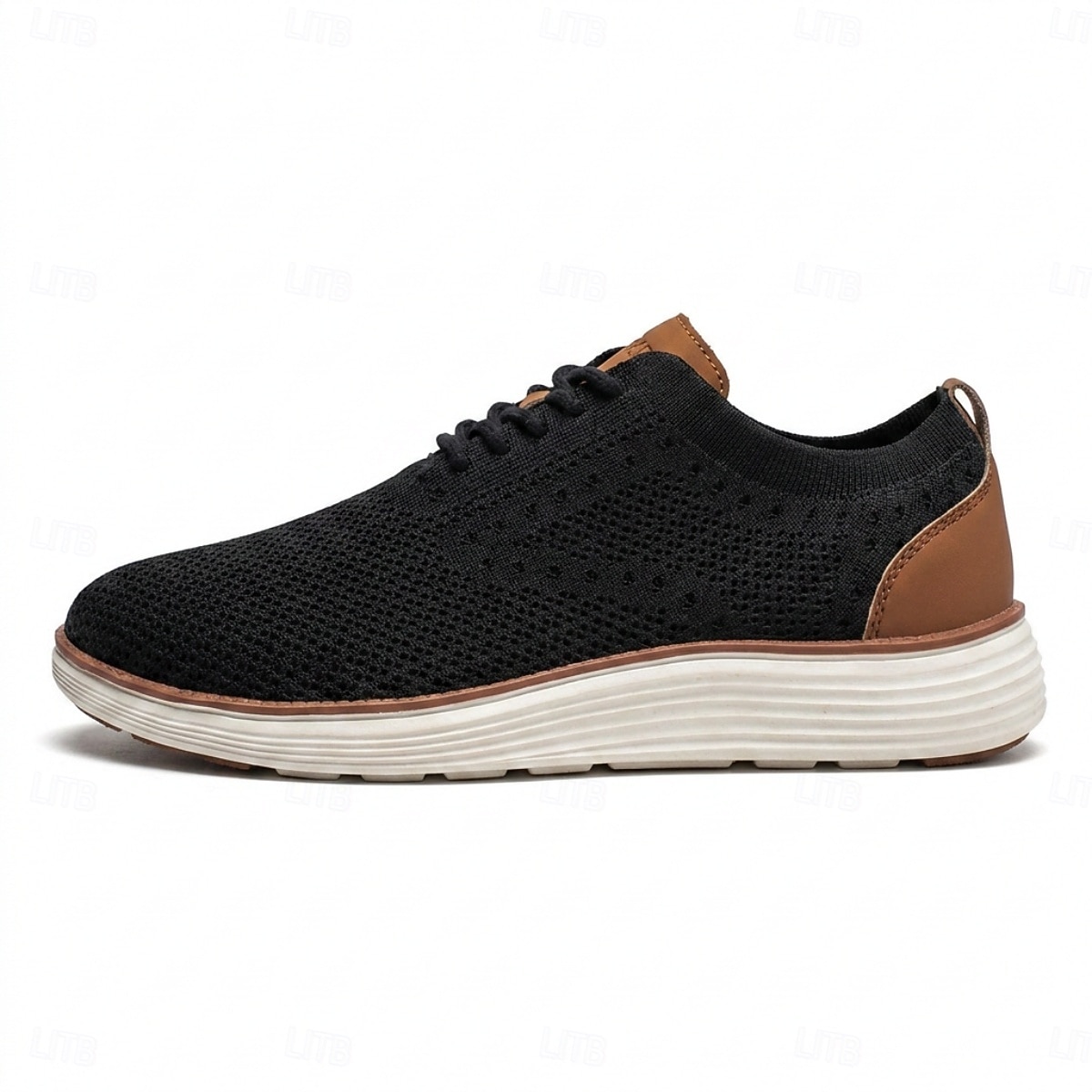 Pantofi sport casual business pentru bărbați, respirabili, tricotați, cu șireturi, ușori și confortabili, pentru birou, călătorii, plimbări zilnice, ținute smart casual și weekend 2026 - $69.99 –P17