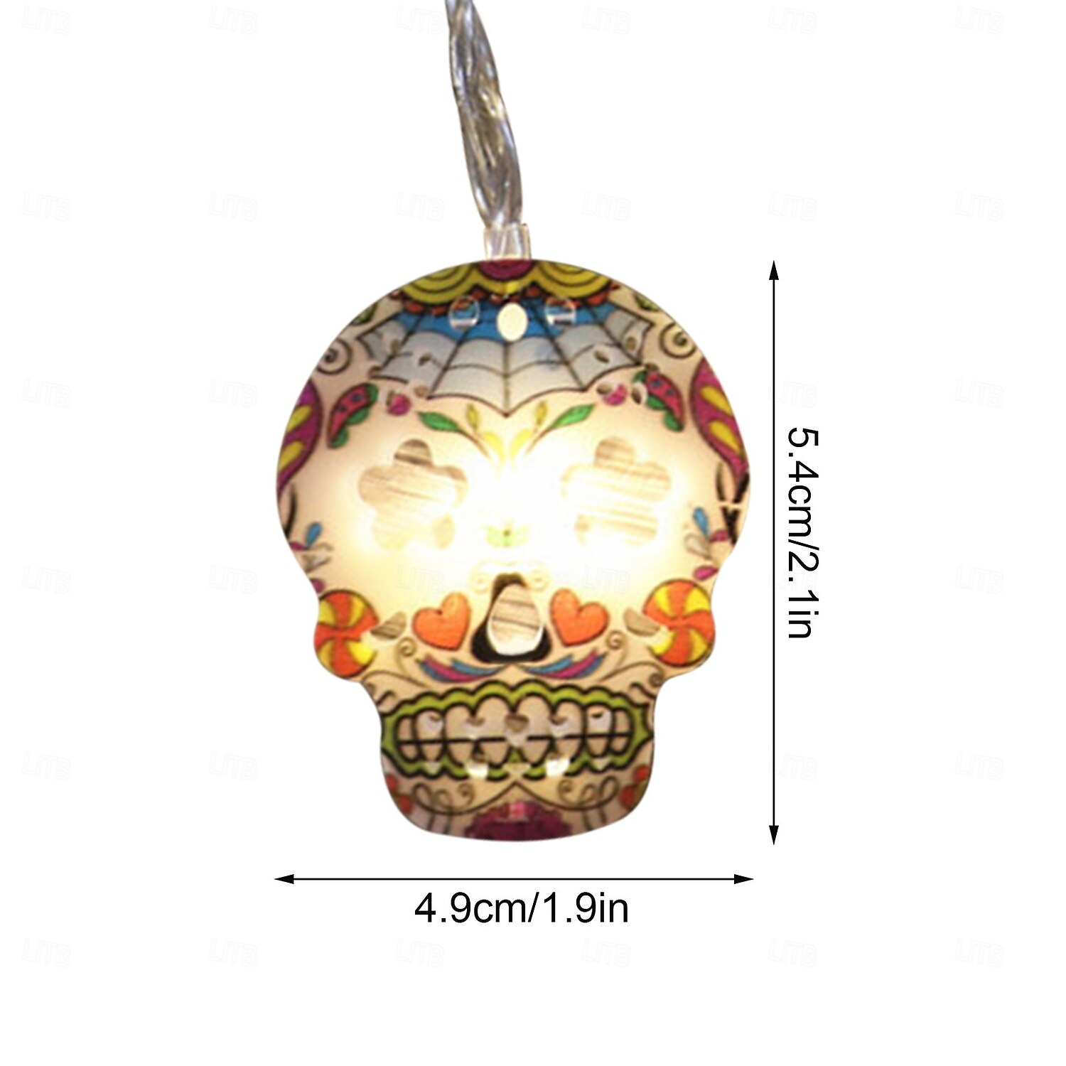 halloween string light skulls dimbar vattentät jack-o-lantern halloween fest dekorationslampor 6m 40leds 2026 - $10.49 –P2