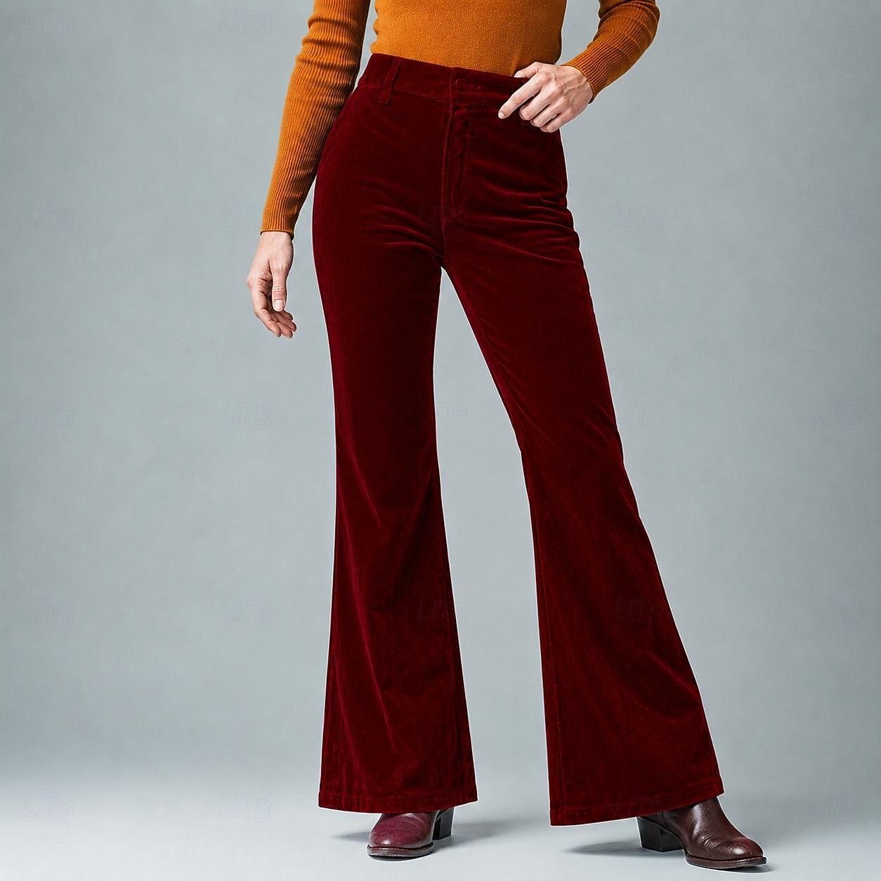 Retrò Vintage Hippie Anni '70 Pantaloni Pantaloni a zampa d'elefante Pantaloni a zampa Hippie Disco Tinta unica Costume Per uomo Halloween Carnevale Festival Musicale Feste Abbigliamento Quotidiano del 2026 a $32.99 –P4