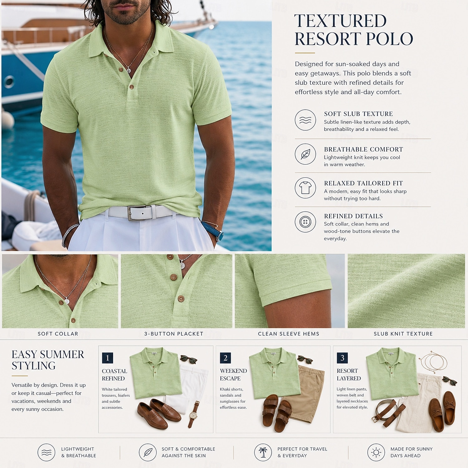 Homens Camisa de linho Camisas Polo Casual Férias Clássico Manga Curta Férias Moda Tecido Textura Botões Verão Primavera Normal Azul Céu Preto Rosa Verde Azul Claro Camisa de linho de 2026 por $20.99 –P1
