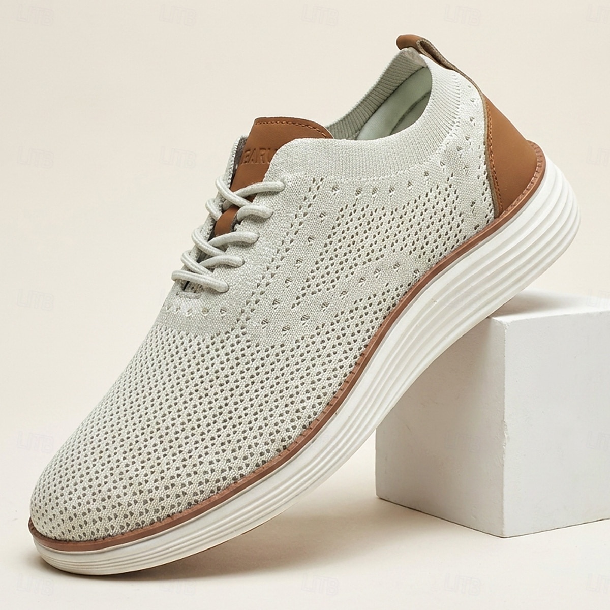 Pantofi sport casual business pentru bărbați, respirabili, tricotați, cu șireturi, ușori și confortabili, pentru birou, călătorii, plimbări zilnice, ținute smart casual și weekend 2026 - $69.99 –P10