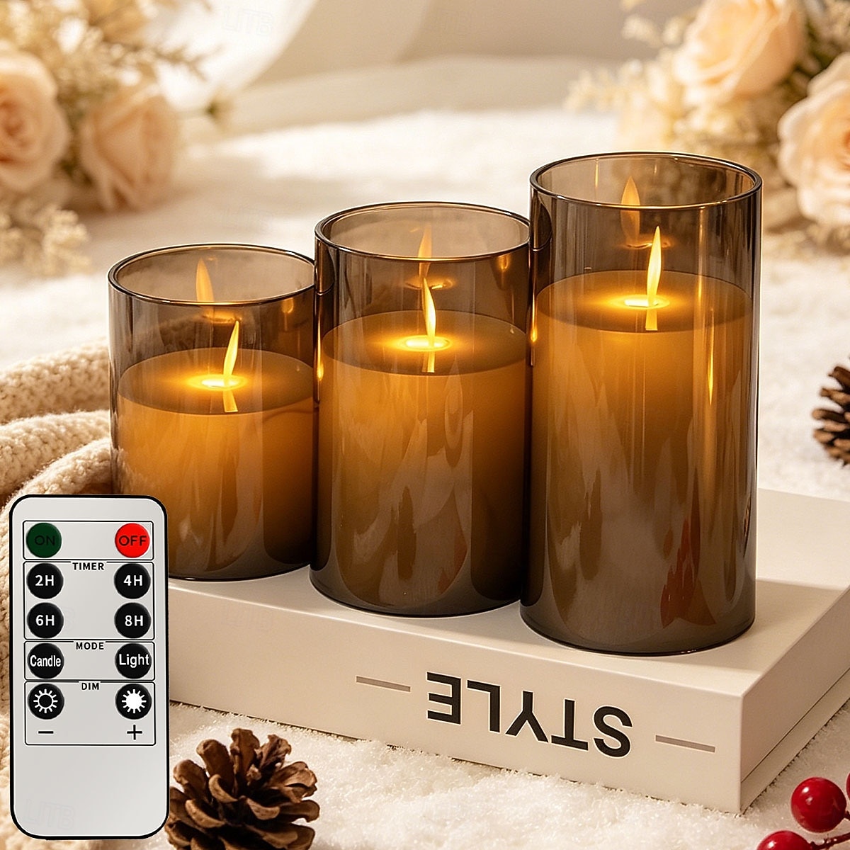 Lysformet Trådløs Fjernkontroll Jul Enkel Moderne AA batterier drevet 3 stk 2026 - $19.99 –P3