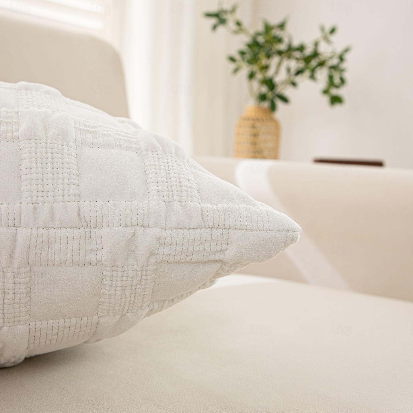 Waldgrüne, gestreifte Kissenbezüge mit Quasten, strukturierte, gewebte quadratische Kissenbezüge im Landhausstil, rustikale, dekorative Boho-Kissenbezüge für Sofa und Couch &Bett (Set aus 2 / 4) 2026 - $36.99 –P18