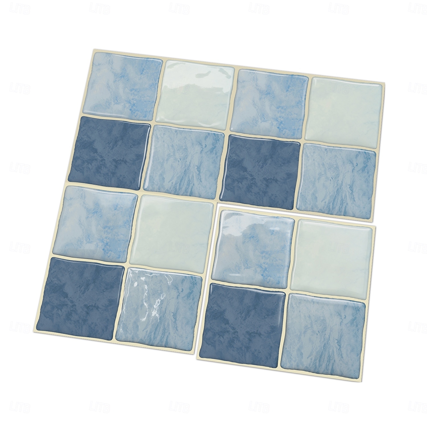 24 adhesivos 3D para azulejos de pared, adhesivos autoadhesivos para salpicaderos con efecto de azulejo y patrón a cuadros, paneles de pared impermeables y removibles para cocina, dormitorio, sala de 2026 - $52.99 –P11