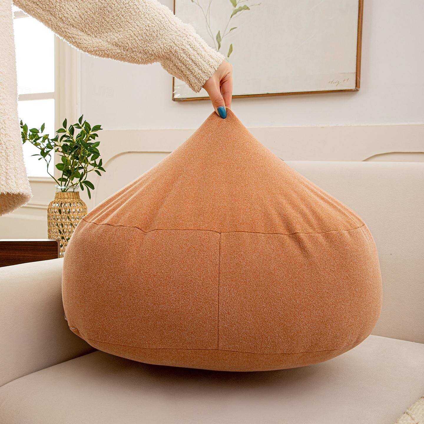 Ultra Soft Suede Pebble Throw Pillow, Fluffy Rock Shaped Floor Seating Cushion, Cute Novelty Stone Hugging Pillow for Sofa, Bedroom & Home Decor 2026 - $66.99 –P15