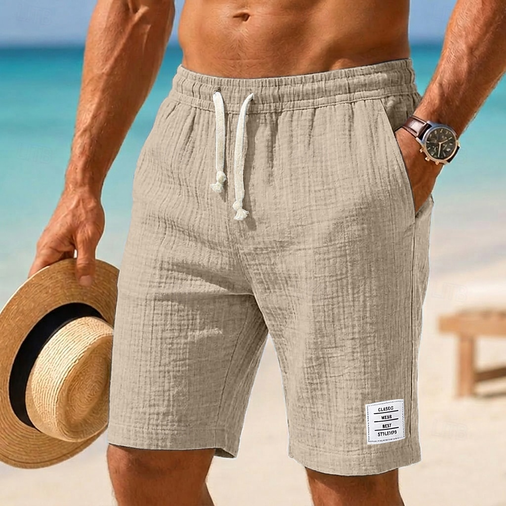Per uomo Shorts Pantaloncini Estivi Shorts da Spiaggia Pantaloncini casual Coulisse Elastico in vita Tinta unica Testurizzato Comodità Traspirante Corto Casuale Quotidiano All'aperto Moda Retr del 2026 a $25.99 –P6