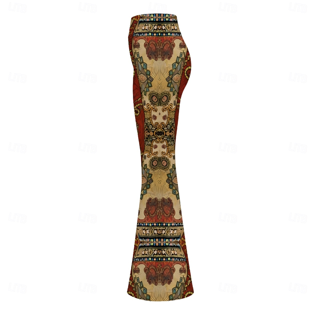 Retro Antiguo Hippie Años 70 Longitud Larga Tipo Canguelo Los pantalones de campana Hippie Disco Estampado Ajustado / Acampanado Disfraz Mujer Víspera de Todos los Santos Carnaval Festival de Música 2026 - $30.99 –P8