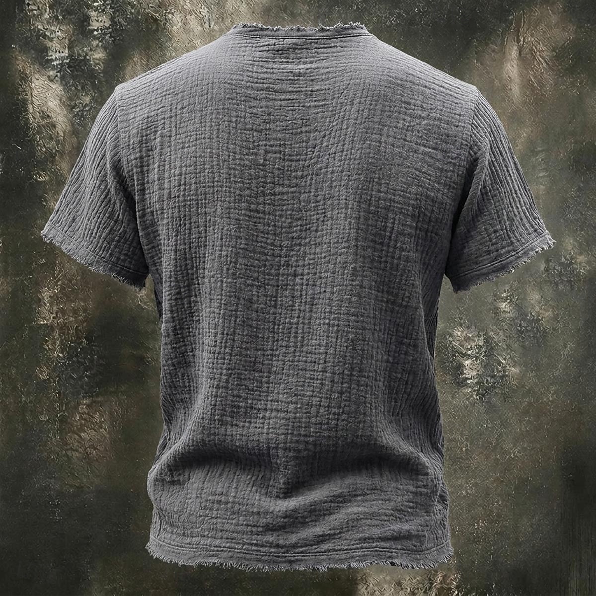 Men's T Shirt 100% Cotton T-Shirt Short Sleeve V Neck Summer Spring Solid Color Textured Vacation Vintage Sports Raw Edge Casual Home Outdoor Black White Wine Top Tee for Men 2026 - $22.99 –P4