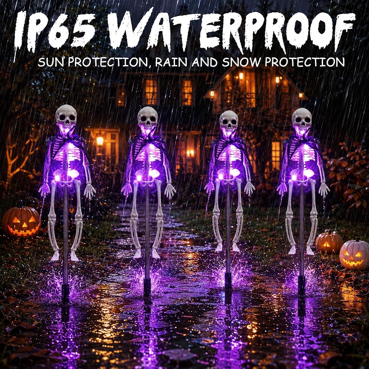 Solar Powered Skeleton Skeleton Ground Stake Lights, Outdoor Garden Yard Glowing Decorative Landscape Lamp for Halloween Holiday Party Atmosphere Decor 2026 - $16.99 –P3