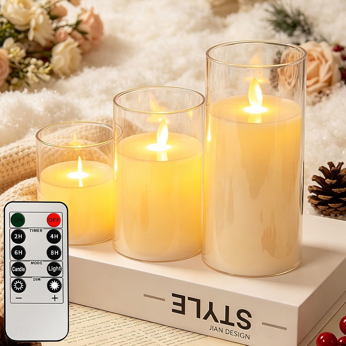 Lysformet Trådløs Fjernkontroll Jul Enkel Moderne AA batterier drevet 3 stk 2026 - $19.99 –P4