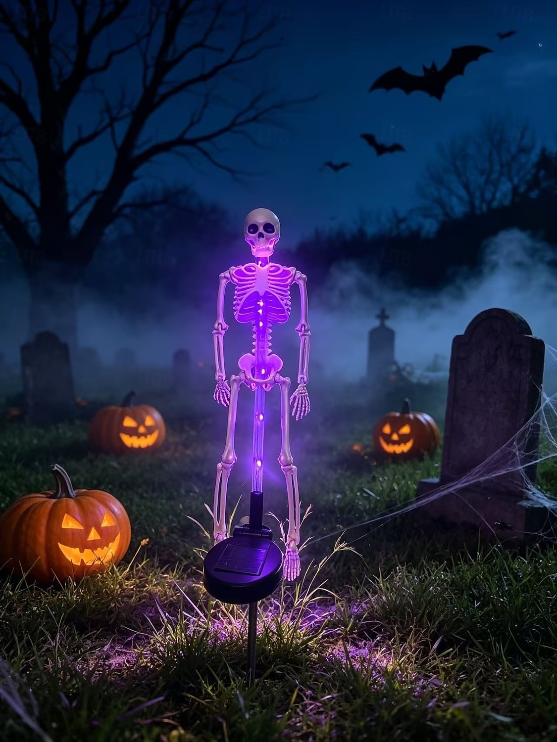 Solar Powered Skeleton Skeleton Ground Stake Lights, Outdoor Garden Yard Glowing Decorative Landscape Lamp for Halloween Holiday Party Atmosphere Decor 2026 - $16.99 –P13