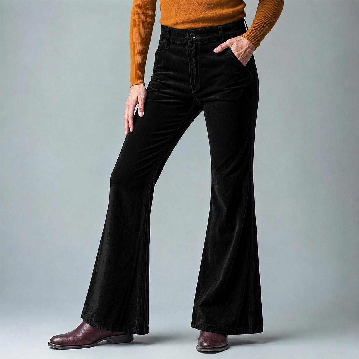 Retrò Vintage Hippie Anni '70 Pantaloni Pantaloni a zampa d'elefante Pantaloni a zampa Hippie Disco Tinta unica Costume Per uomo Halloween Carnevale Festival Musicale Feste Abbigliamento Quotidiano del 2026 a $32.99 –P5