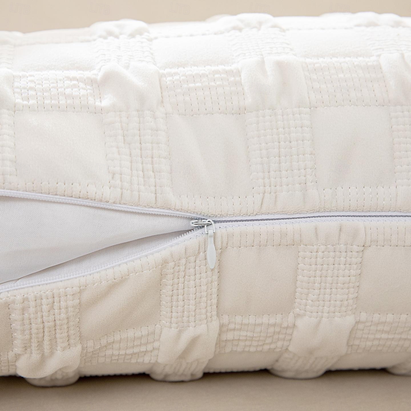 Waldgrüne, gestreifte Kissenbezüge mit Quasten, strukturierte, gewebte quadratische Kissenbezüge im Landhausstil, rustikale, dekorative Boho-Kissenbezüge für Sofa und Couch &Bett (Set aus 2 / 4) 2026 - $36.99 –P20