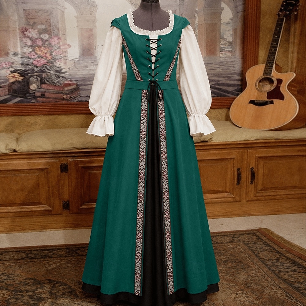 Retro / vintage Victoriansk Medeltida kostymer Klänningar Blus / Skjorta Maskerad Lady Viking Främling Plusstorlekar Maskeradkläder Dam Kunglig Halloween Karnival Maskerad Fest Halloween Vuxna Blus 2026 - $68.99 –P3