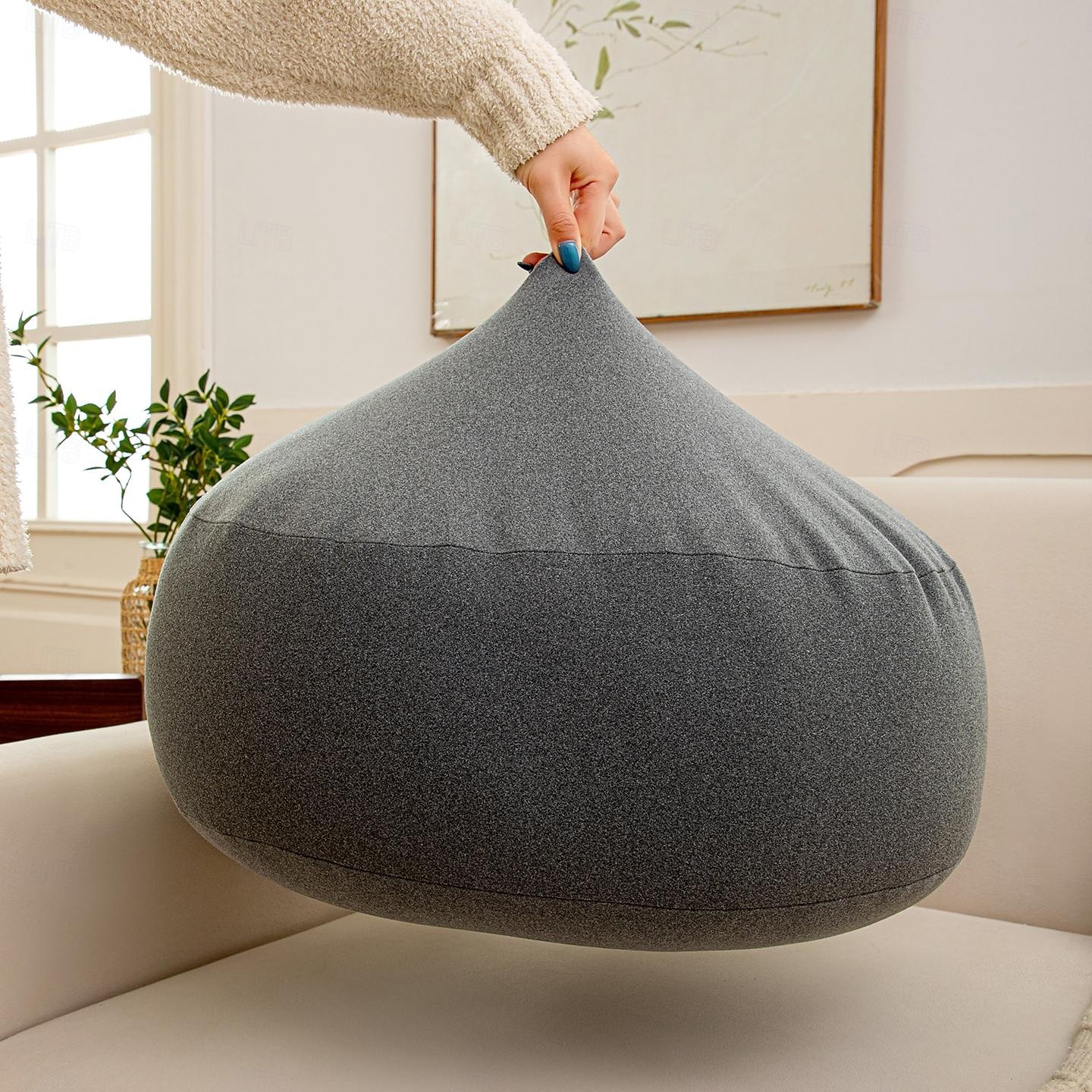 Ultra Soft Suede Pebble Throw Pillow, Fluffy Rock Shaped Floor Seating Cushion, Cute Novelty Stone Hugging Pillow for Sofa, Bedroom & Home Decor 2026 - $66.99 –P11
