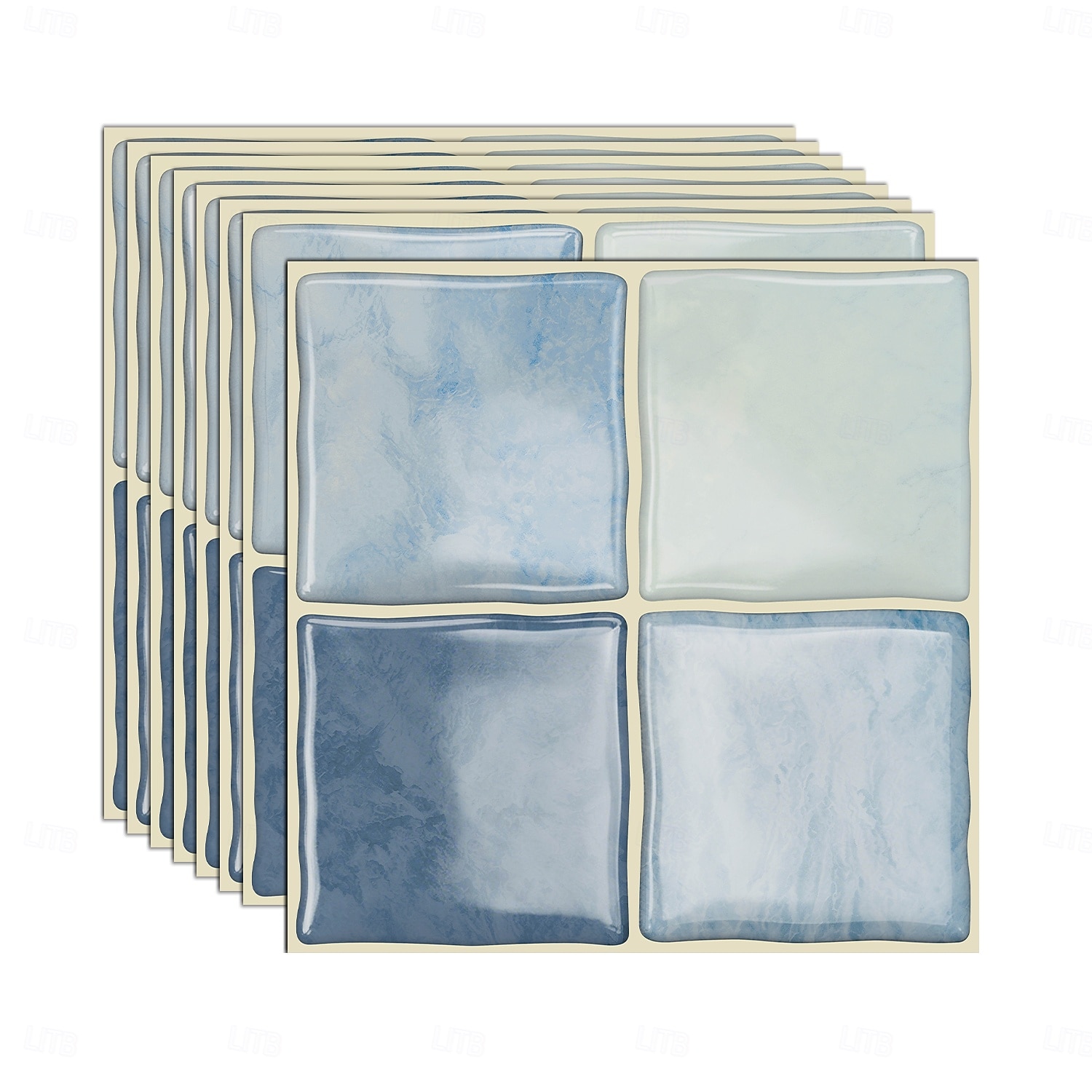 24 adhesivos 3D para azulejos de pared, adhesivos autoadhesivos para salpicaderos con efecto de azulejo y patrón a cuadros, paneles de pared impermeables y removibles para cocina, dormitorio, sala de 2026 - $52.99 –P10