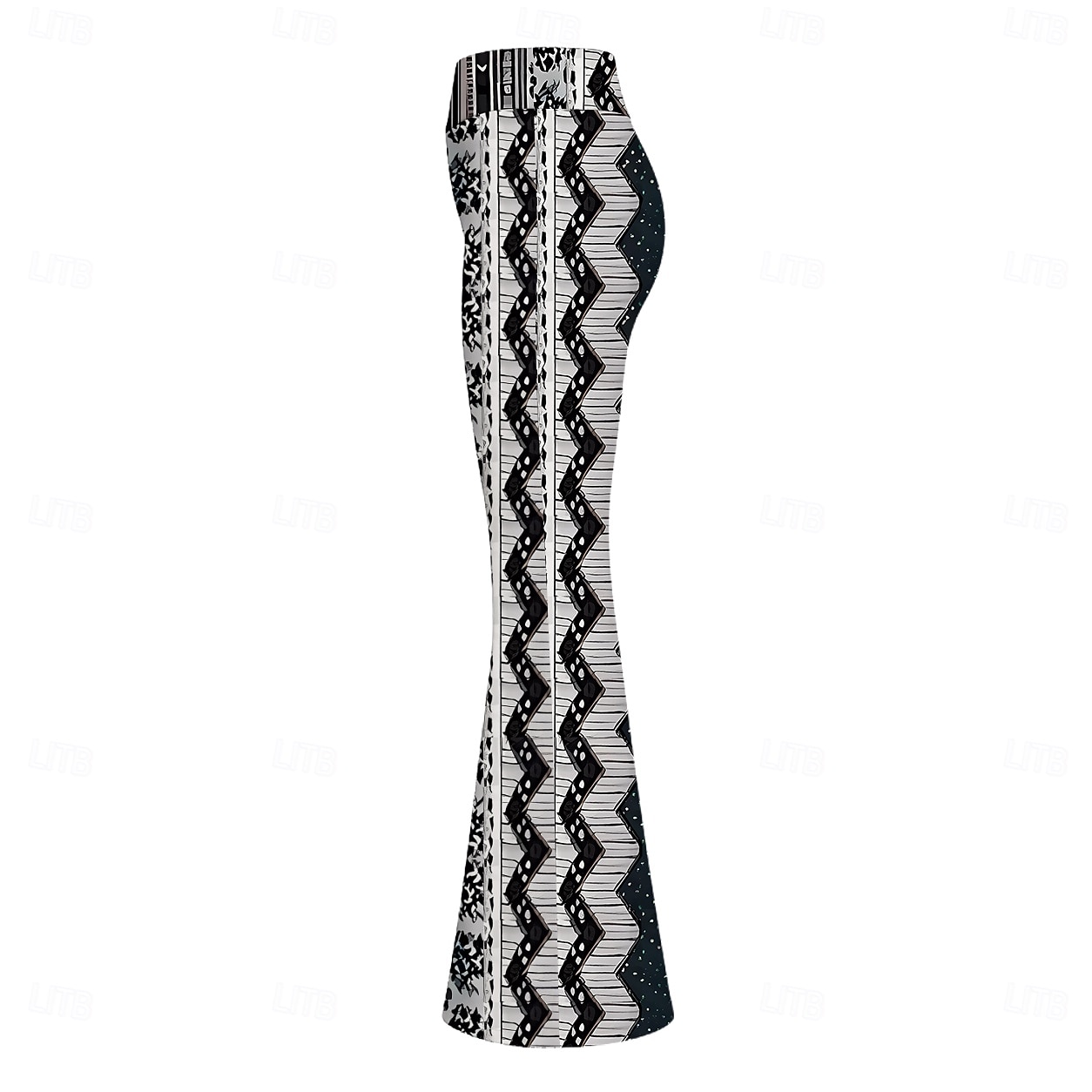 Retro Antiguo Hippie Años 70 Longitud Larga Tipo Canguelo Los pantalones de campana Hippie Disco Estampado Ajustado / Acampanado Disfraz Mujer Víspera de Todos los Santos Carnaval Festival de Música 2026 - $30.99 –P12