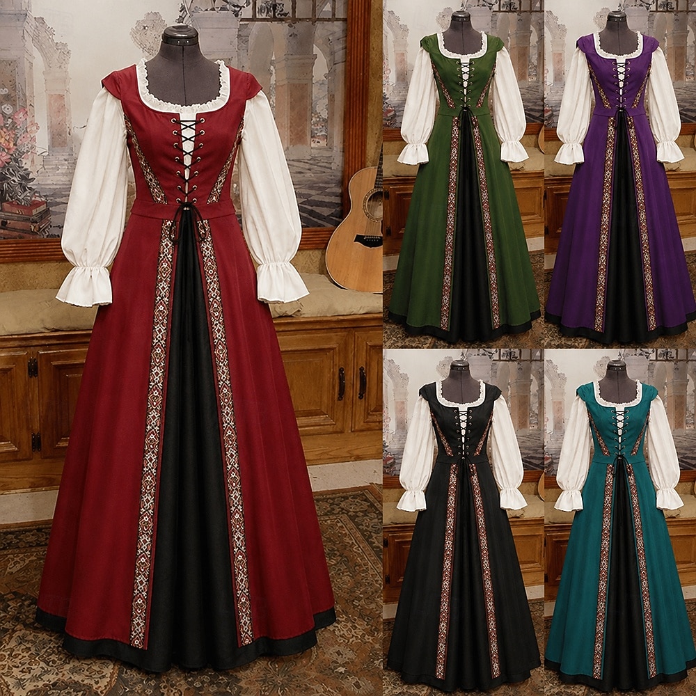 Retro / vintage Victoriansk Medeltida kostymer Klänningar Blus / Skjorta Maskerad Lady Viking Främling Plusstorlekar Maskeradkläder Dam Kunglig Halloween Karnival Maskerad Fest Halloween Vuxna Blus 2026 - $68.99 –P1