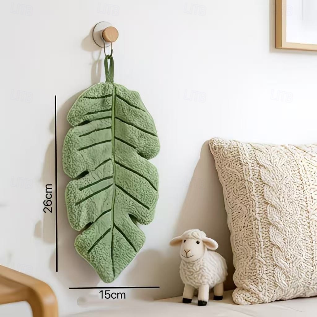 Lot de 2 serviettes de toilette en feuille de bananier, douces et suspendues en polaire corail, ultra-absorbantes et à séchage rapide, idéales pour la cuisine, la salle de bain, les toilettes, le de 2026 ? $10.99 –P4