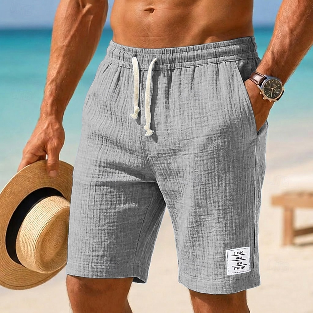 Per uomo Shorts Pantaloncini Estivi Shorts da Spiaggia Pantaloncini casual Coulisse Elastico in vita Tinta unica Testurizzato Comodità Traspirante Corto Casuale Quotidiano All'aperto Moda Retr del 2026 a $25.99 –P7